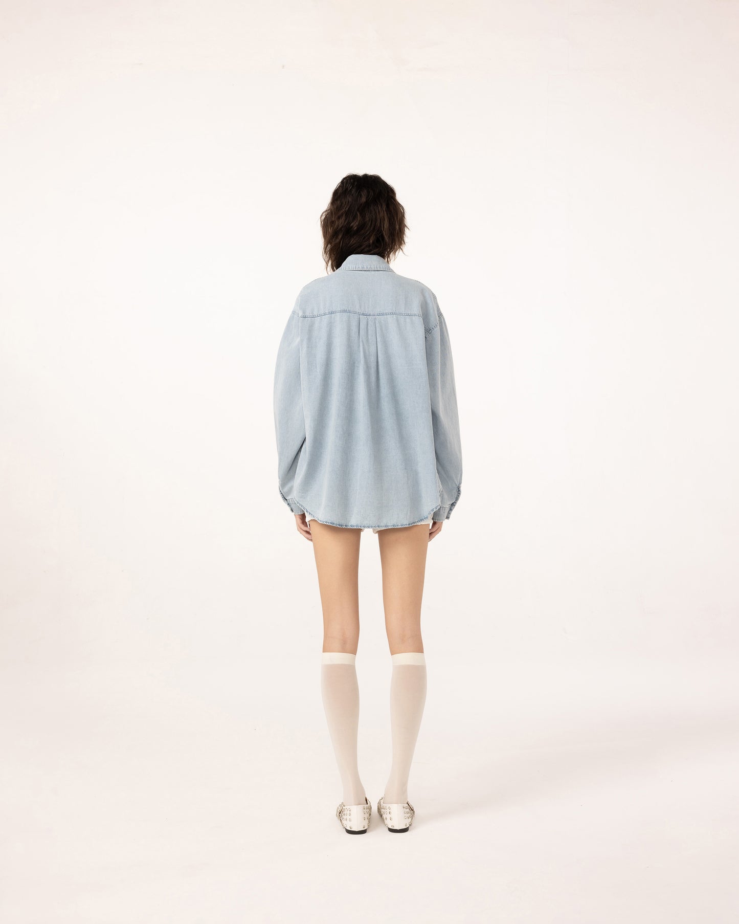 LIGHT BLUE CHAMBRAY TOP
