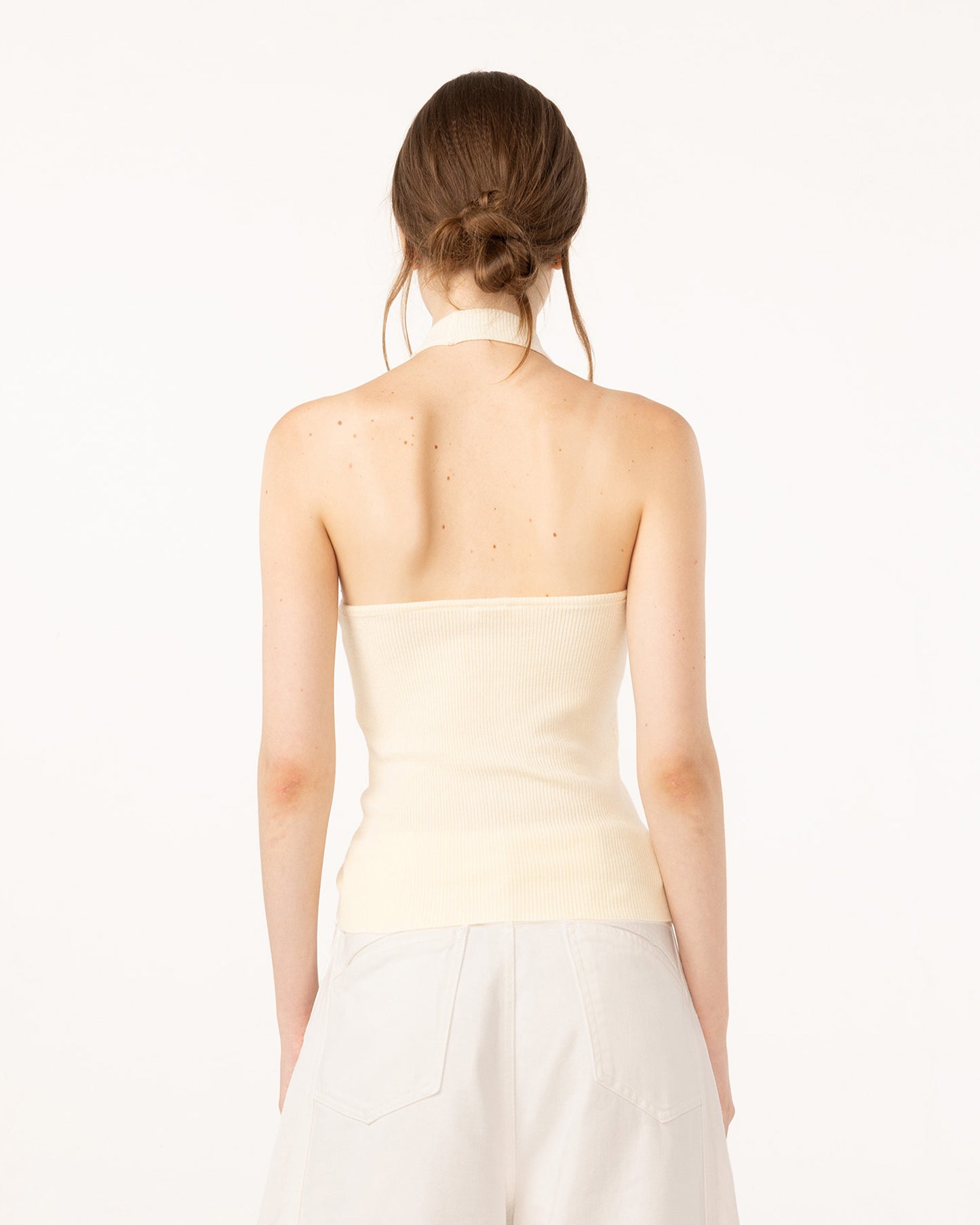 KNITTED HALTER TOP