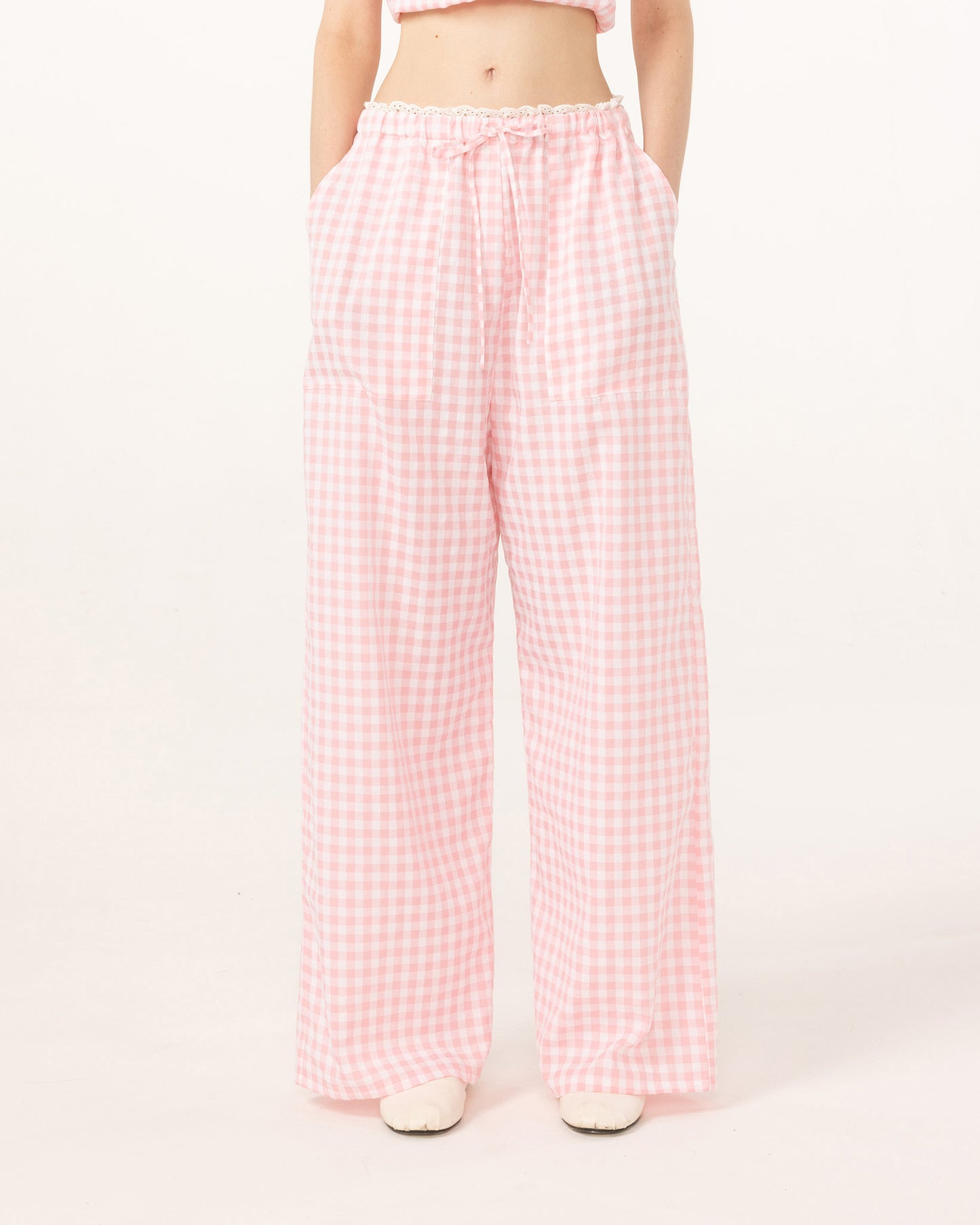 PJ SET ( GINGHAM PINK )