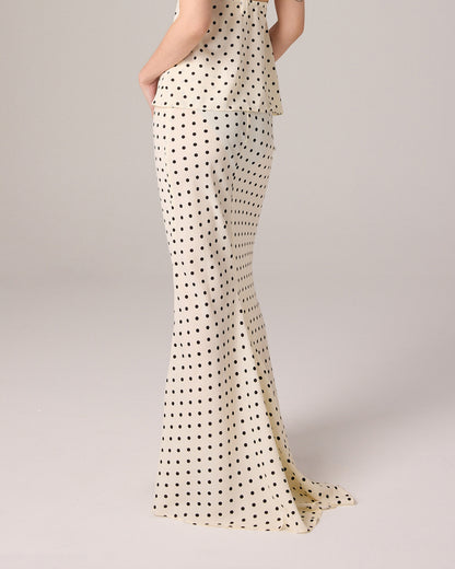 MAXI POLKA DOT SKIRT (OFF WHITE)