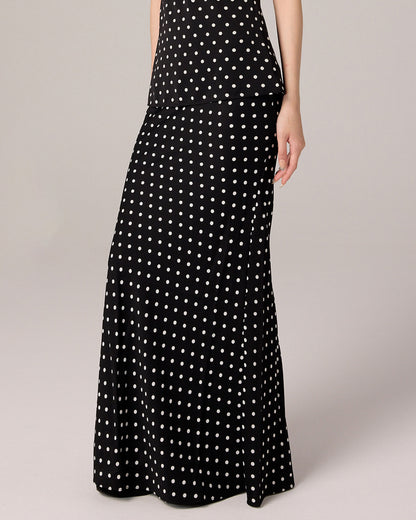 MAXI POLKA DOT SKIRT (BLACK)