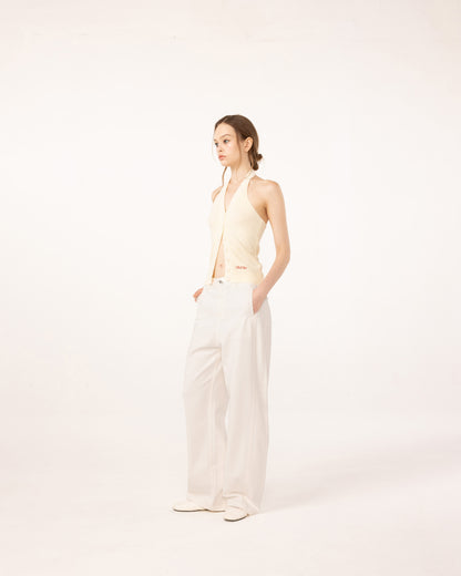 KNITTED HALTER TOP