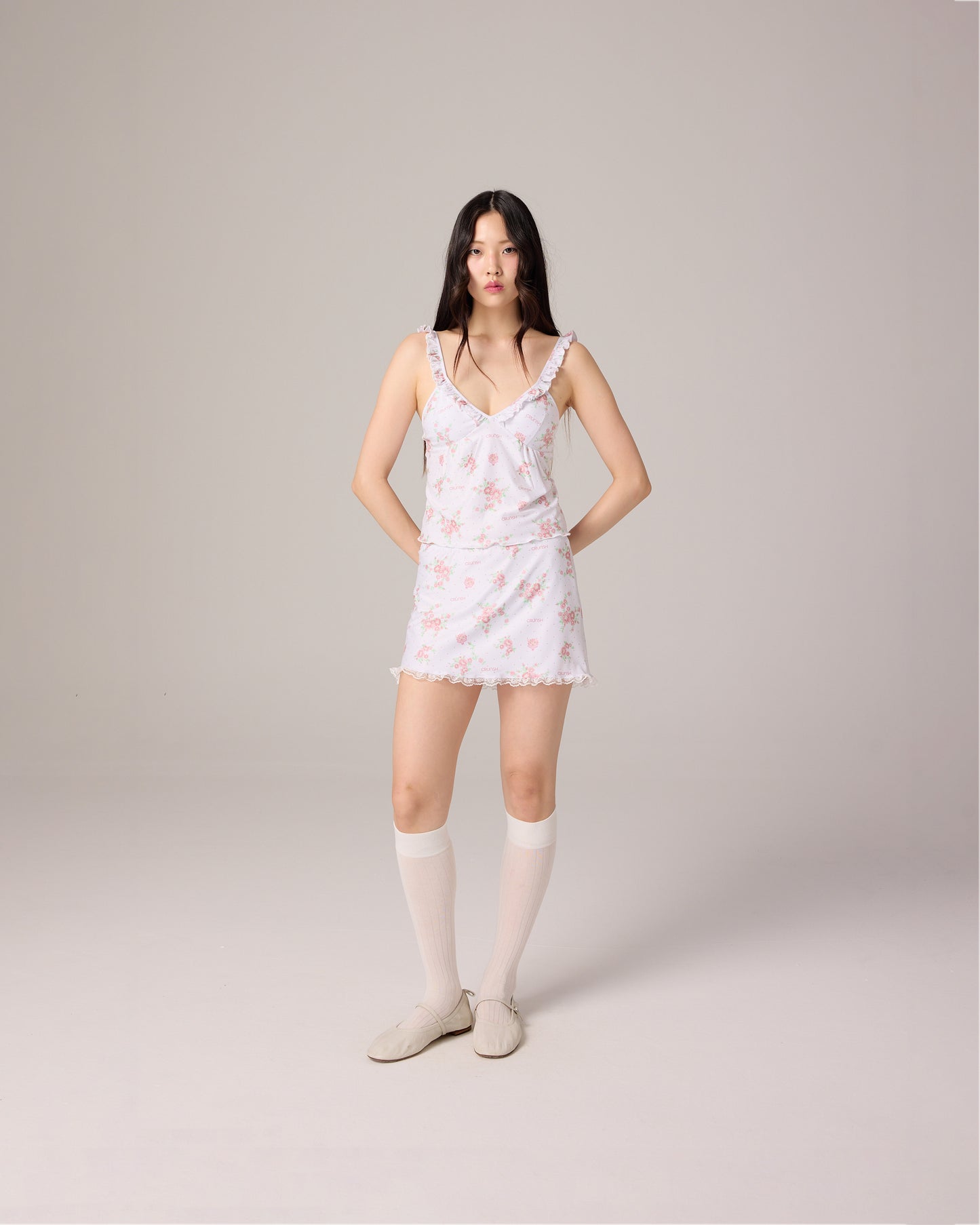 MINI SKIRT (FLORAL PINK)