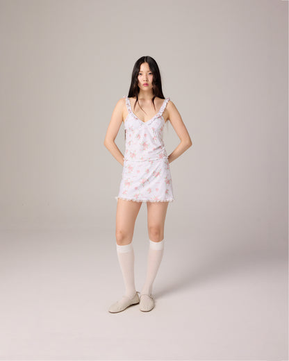 MINI SKIRT (FLORAL PINK)
