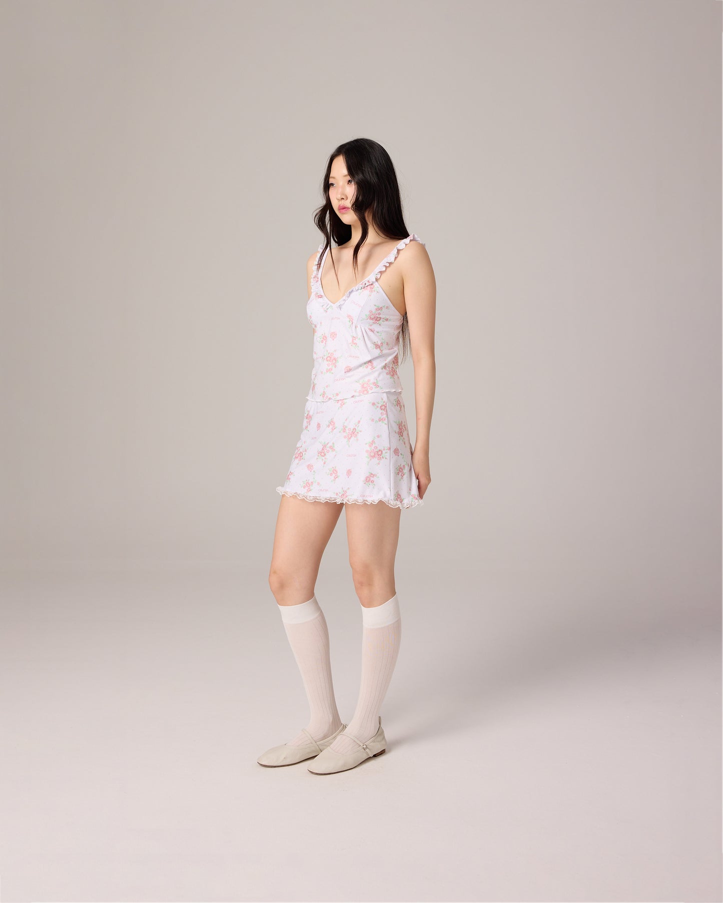 MINI SKIRT (FLORAL PINK)