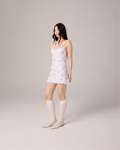 MINI SKIRT (FLORAL PINK)