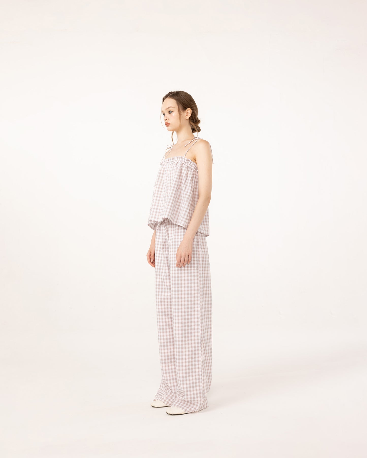 PJ SET (GINGHAM GREY)