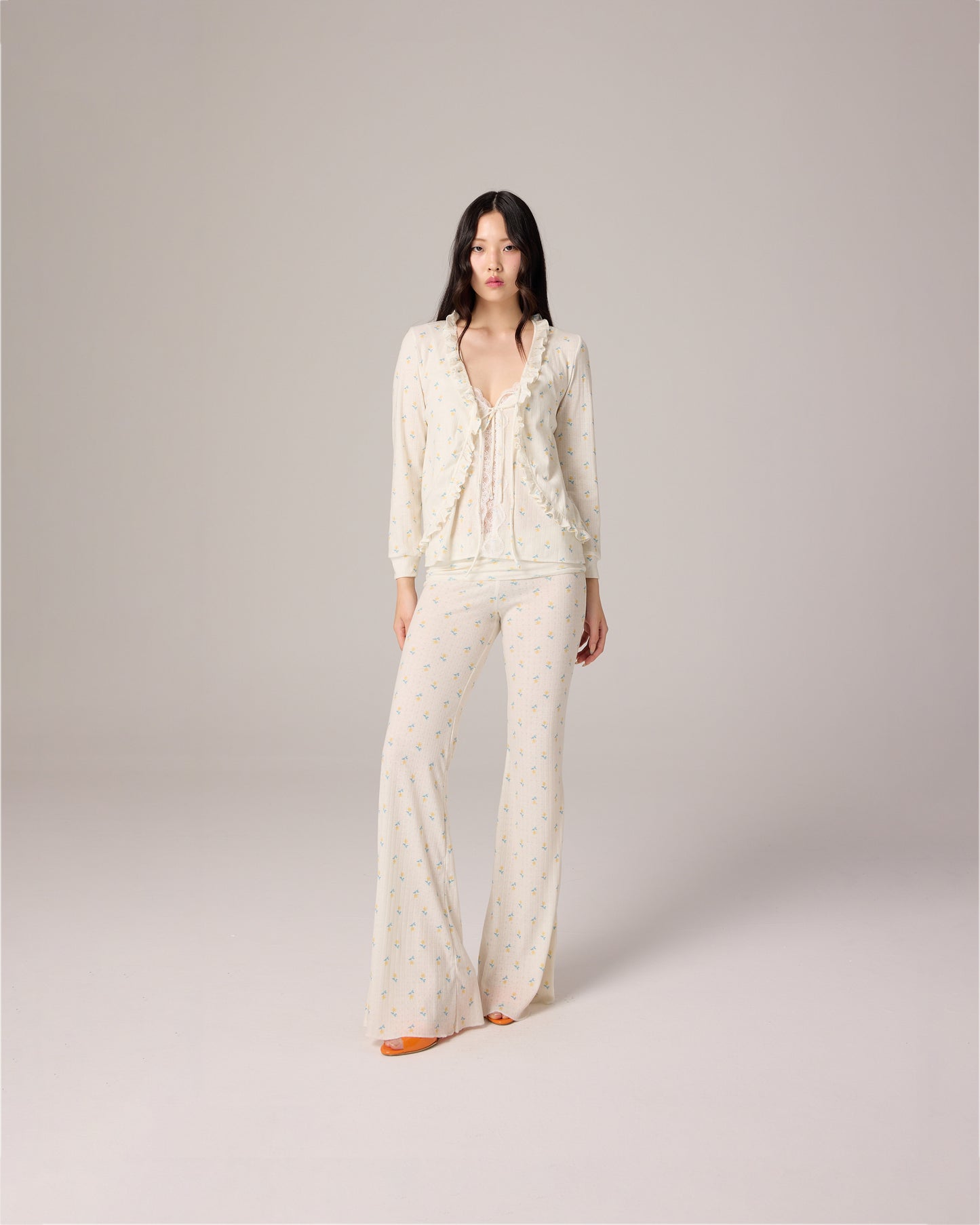 EYELET CARDIGAN