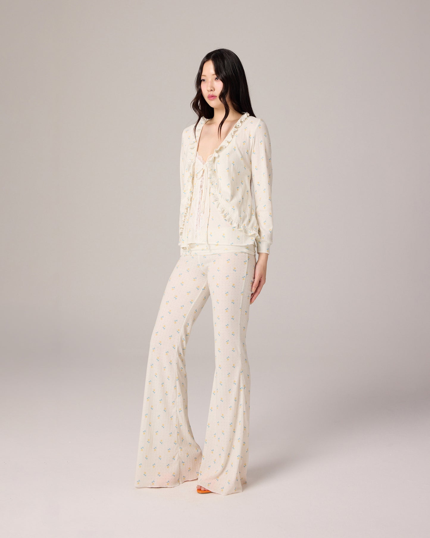 EYELET CARDIGAN
