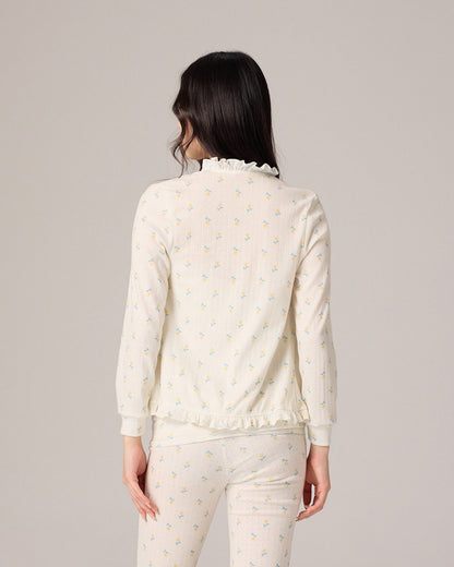 EYELET CARDIGAN