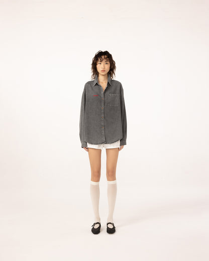 GREY CHAMBRAY TOP