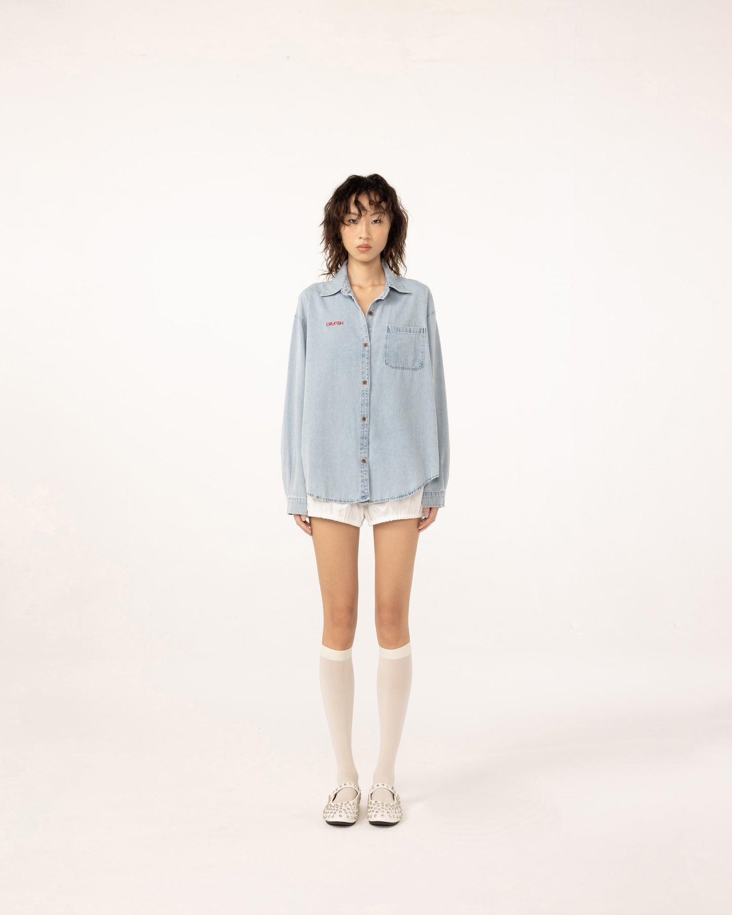 LIGHT BLUE CHAMBRAY TOP