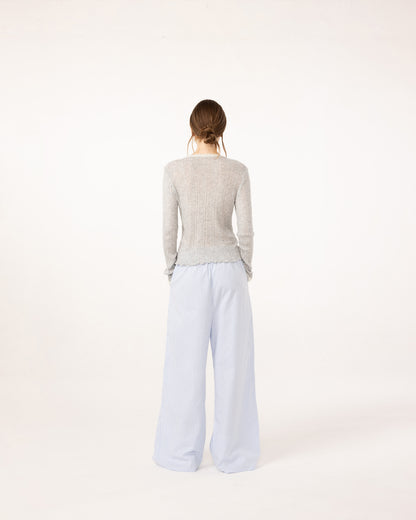 CARDIGAN WITH LACE (GREY)