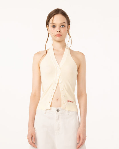 KNITTED HALTER TOP