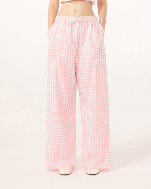 GINGHAM PANTS (PINK)