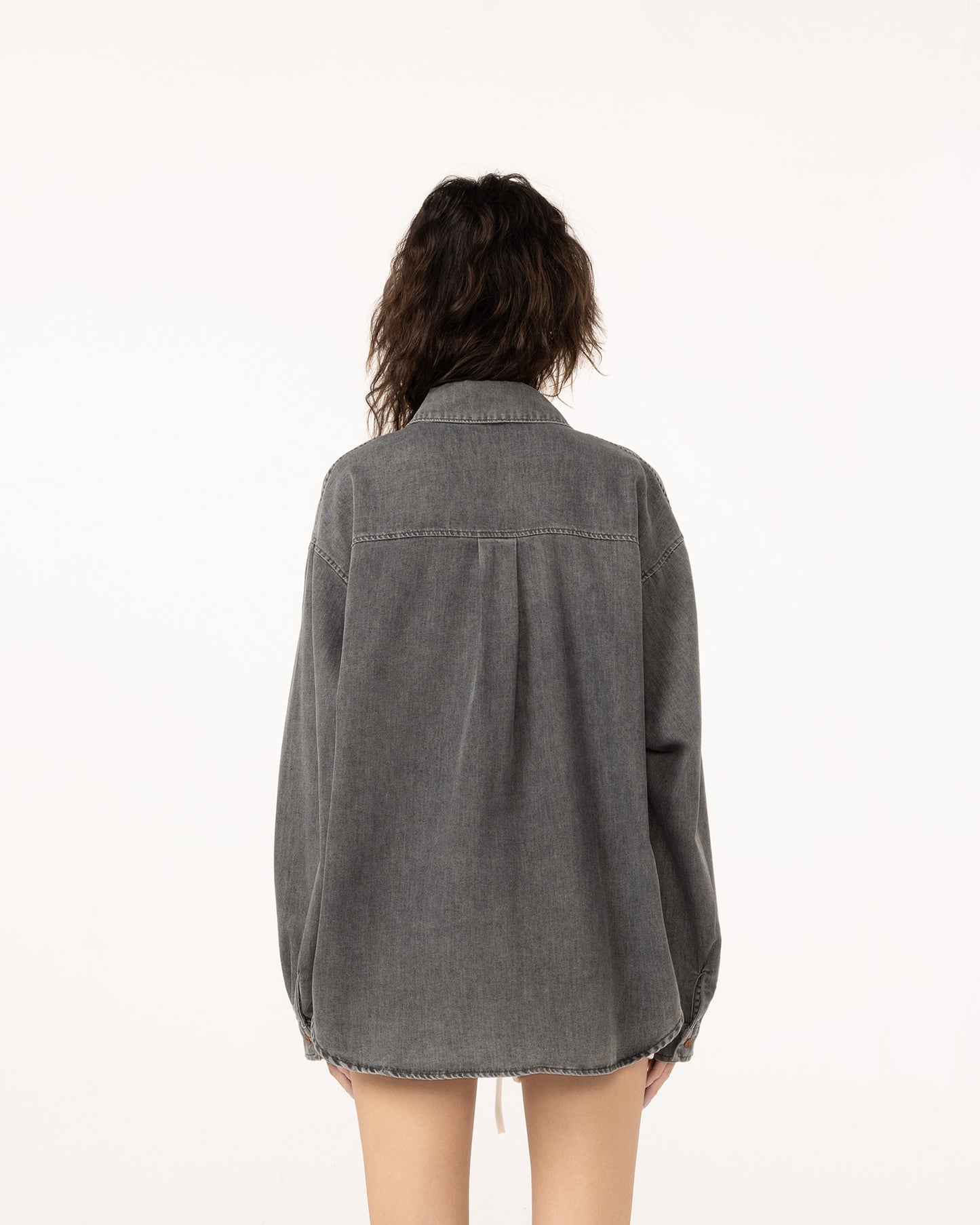 GREY CHAMBRAY TOP
