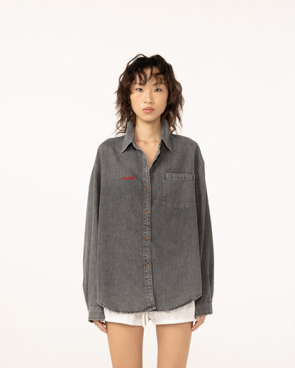 GREY CHAMBRAY TOP