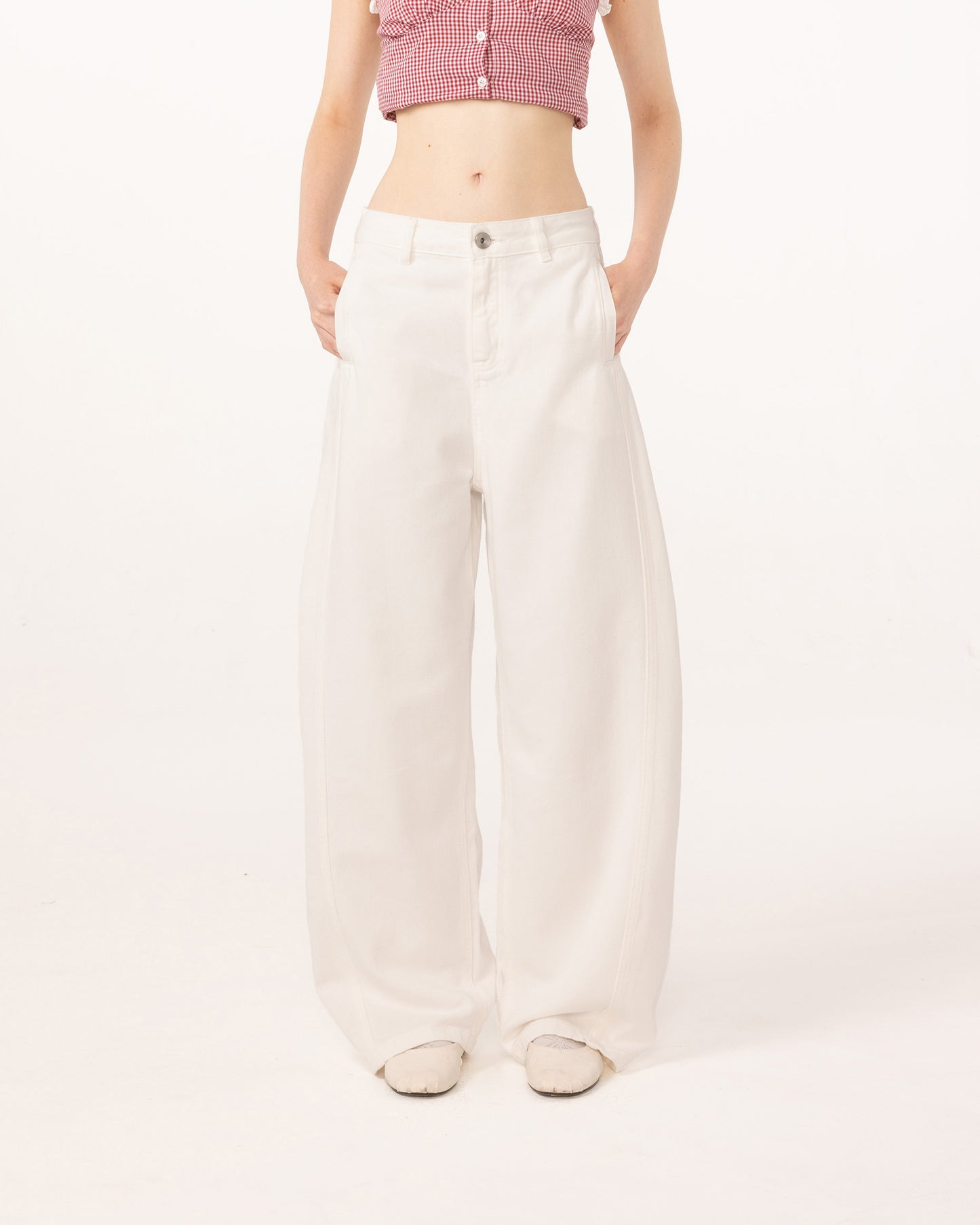 WHITE BALLOON JEANS