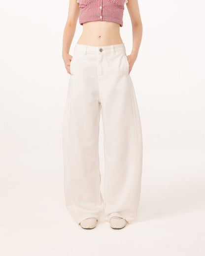 WHITE BALLOON JEANS